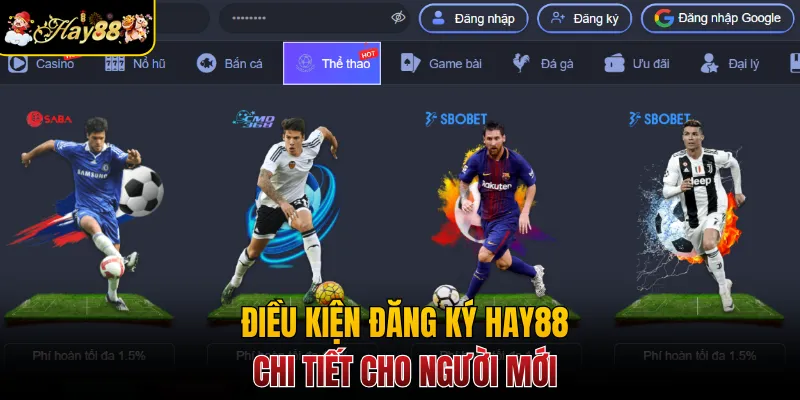 Điều kiện đăng ký Hay88 chi tiết cho người mới