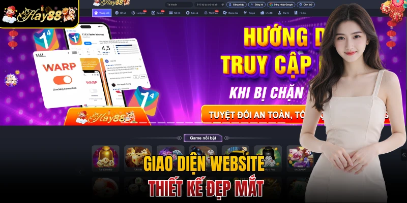 Giao diện website thiết kế đẹp mắt